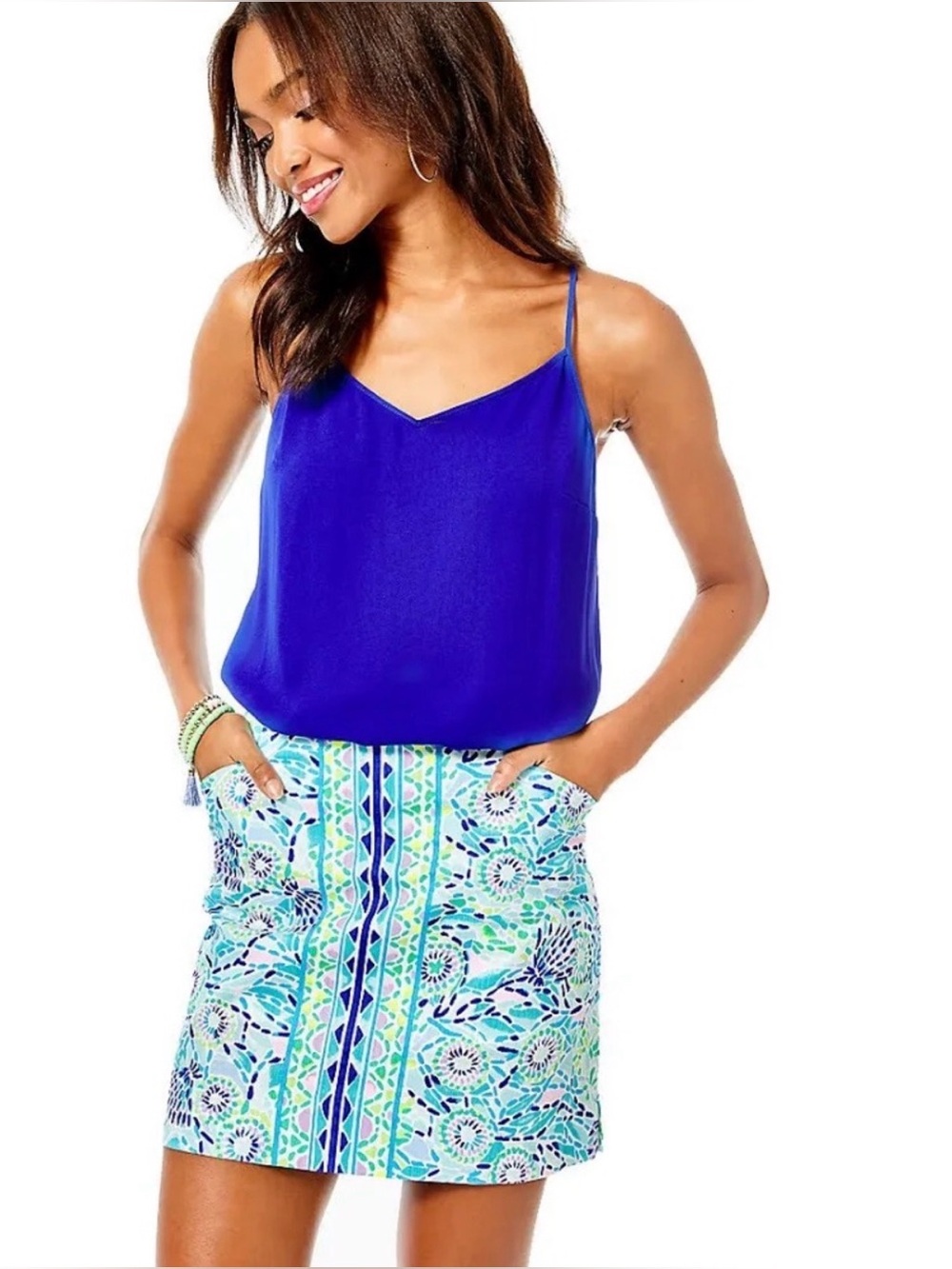 🆕 Lilly Pulitzer Marigold Skort in Blue Ibiza Preppy Palm Beach Colorful Summer